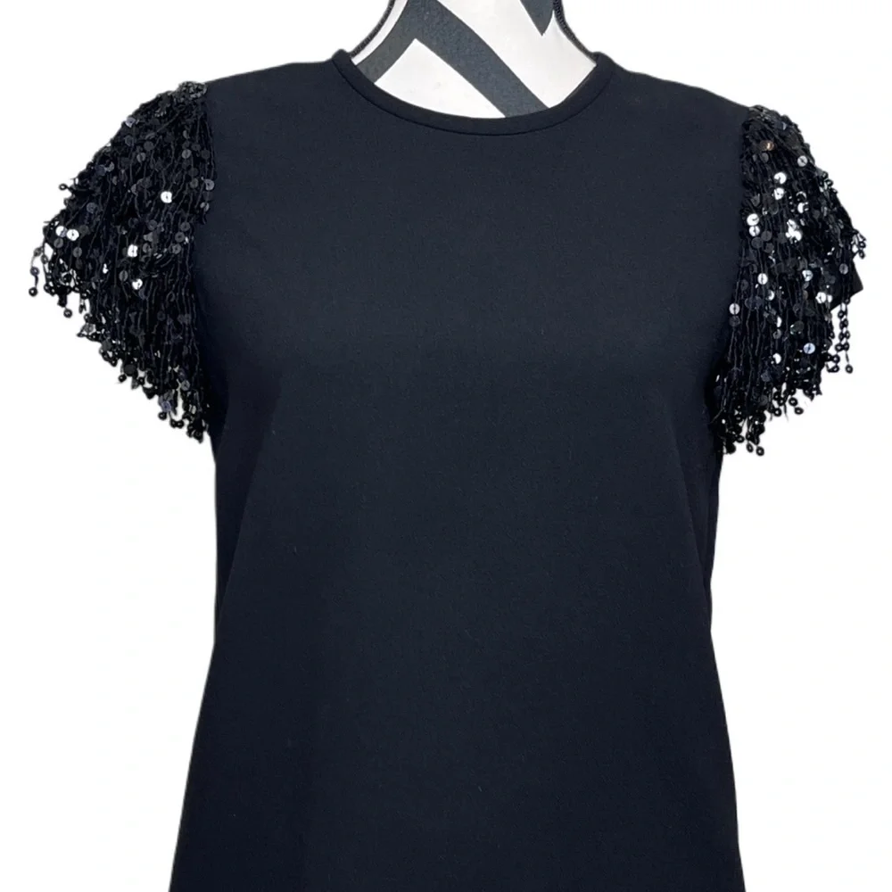 Kate Spade Sequin Sleeves Cocktail Party Sz 0 Evening Blouse